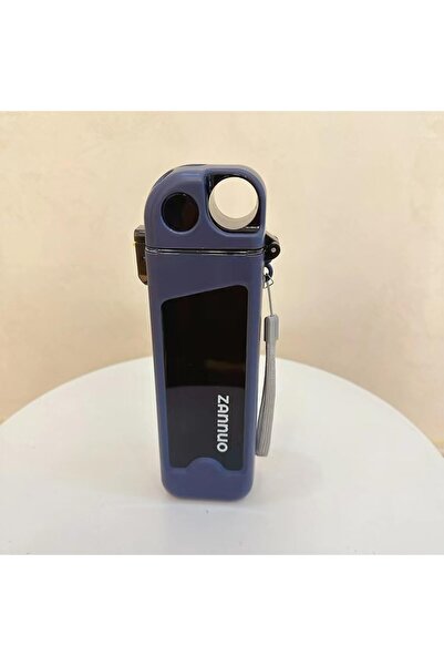 Flippy Sports Water Bottle Flippy, 350 ml, with Straw and Cap, 23 x 7 x 4.4 cm, Lock Button, PC, Blue