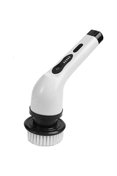 Flippy Electric Cleaning Brush - 25x20x9.5 cm, 6 Heads, Telescopic Handle, USB-C, 3000 mAh, White