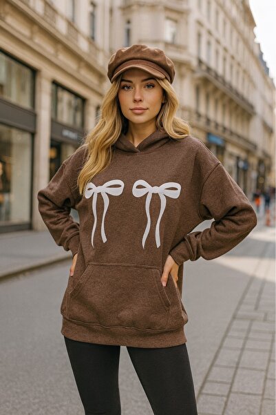 KOZİA OUTDOORS Γυναικείο φούτερ με κουκούλα και στάμπα κορδέλας