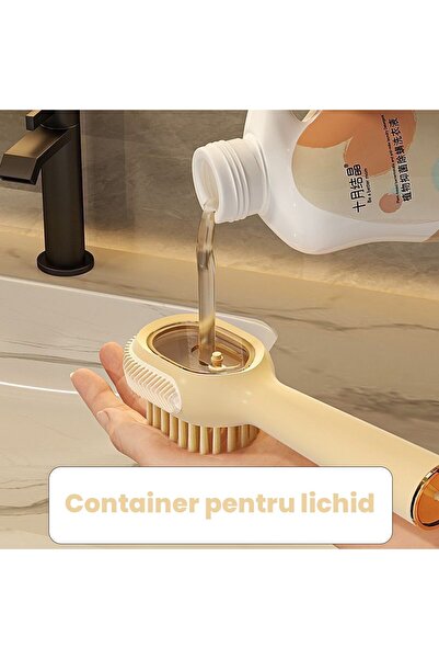 Flippy Shoe Cleaning Brush with Detergent Container, Flippy, Multifunctional Brush for Shoes and Linen, Sof