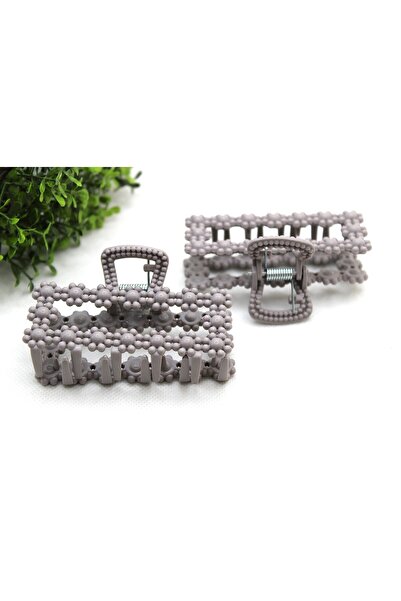 Tezcan Aksesuar Πολύχρωμη ορθογώνια αγκράφα με λουλούδια 8 εκ. (Συσκευασία τω...