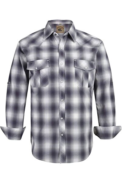 OEM Ανδρικό πουκάμισο, Coverals Club, γκρι καρό, L