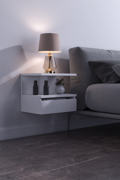 Decorfim Flora hanging chest of drawers – Modern design with a drawer and shelf, ideal for the bedroom