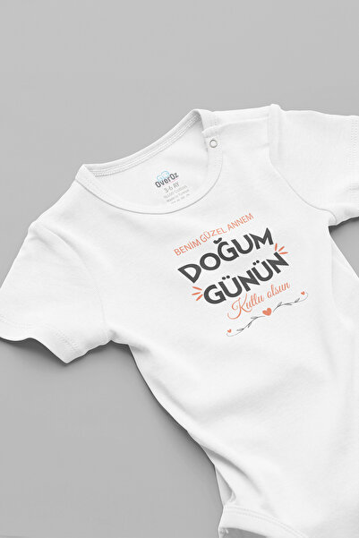 Overoz Mom and Dad Written Bodysuit Happy Birthday Mom Written Baby Bodysuit 5918