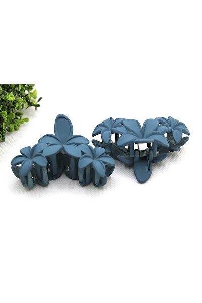 Tezcan Aksesuar Πολύχρωμη αγκράφα με λουλούδια 6 εκατοστών (Συσκευασία των 2)