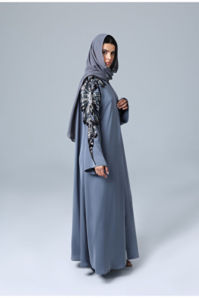 IKKXA Embroidery Sleeves Colored Abayas
