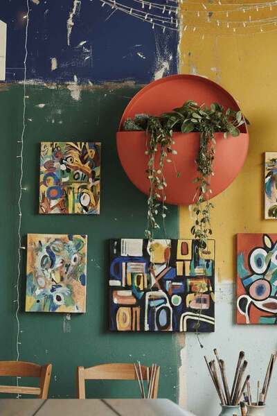 DEQQU Aura Levitia Fiber Saksı - 30cm x 15cm Duvar Saksısı