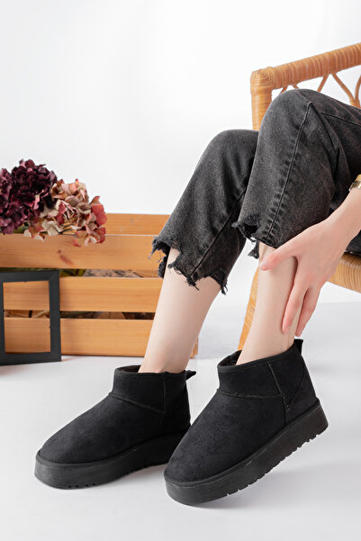 NOVELLAM SHOES Kadın Felix Ultra Mini Bilek Boy İçi Kürklü Kalın Taban Klasik Bot