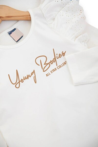 Egelite Girl's 2-3-4-5-6 Years Old White Blouse and Colored Linen Pants 100% Cotton 2-Piece Top and Bottom Set