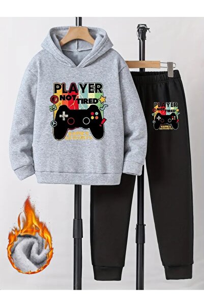 buendiakids Σετ φούτερ με κουκούλα με στάμπα Gamer για κορίτσια/αγόρια