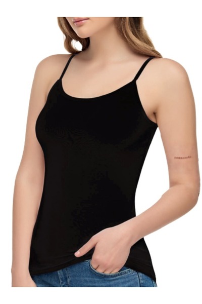 Tutku Elit Women's 100% Cotton Strap Tank Top Single Piece