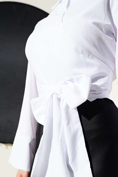 MODA Cross-Tied Skirt Top Crop Short Shirt