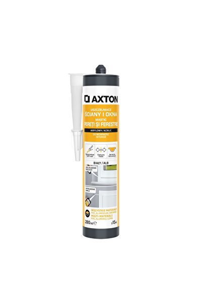 OEM Mastic acrilic Axton, pentru pereti si ferestre, alb, 280 ml