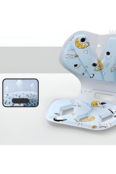 Flippy Seat Support Posture Corrector, Portable Foldable Ergonomic, Size L, Blue (Rocket)