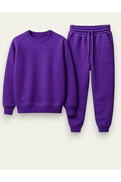 Bisahane Unisex 3-Thread Ribbed Tracksuit Set