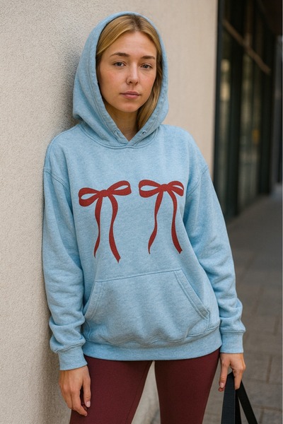 KOZİA OUTDOORS Hanorac de bază pentru femei cu imprimeu cu panglici