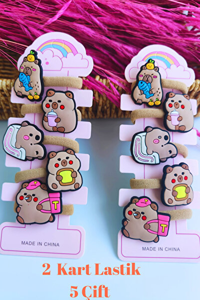 Nisankids Girl's Cappy Bara Rubber Set (2 Cards - 5 Pairs)