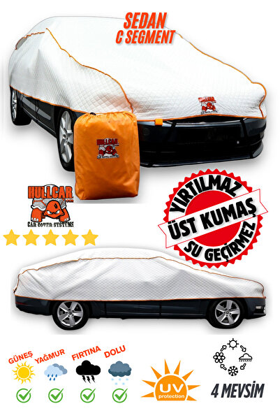 Hullcar , Sedan C Segment, Güneş, Yağmur, Kar, Dolu koruyucu Branda, yırtılmaz araç brandası