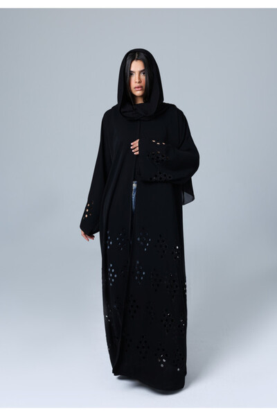 IKKXA Crystal Filigree Design Abaya