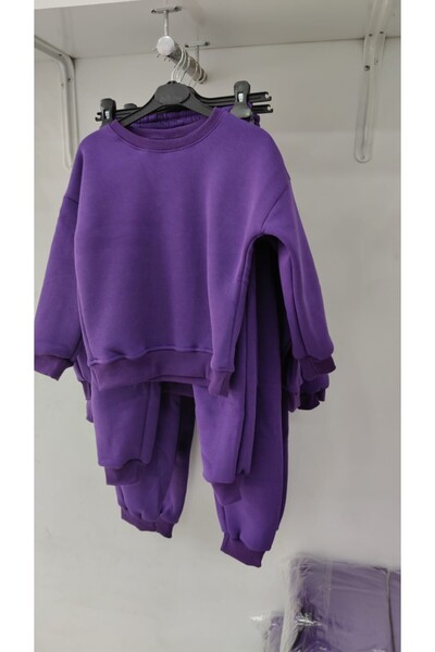 Bisahane Unisex 3-Thread Ribbed Tracksuit Set