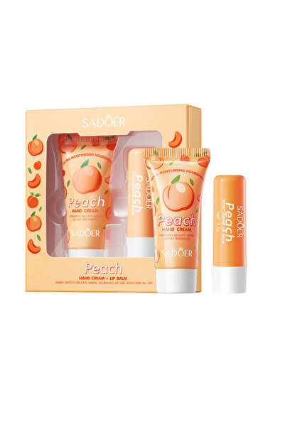 SADOER PEACH HAND CREAM AND LIP BALM