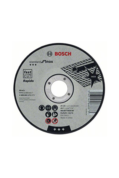 Bosch Stainless steel cutting disc 2608603171, 125 mm diameter, 1 mm thickness