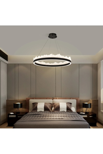 Humm ثريا مودرن اسود قطر 60سم