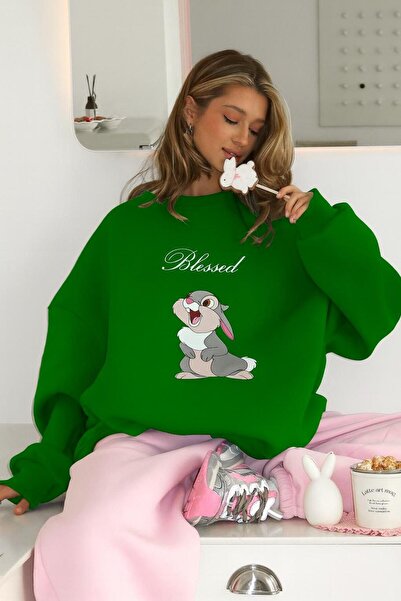 DM DOLCE MORE سترة رياضية للجنسين مصنوعة من القطن الممشط بثلاثة خيوط مع طباعة...