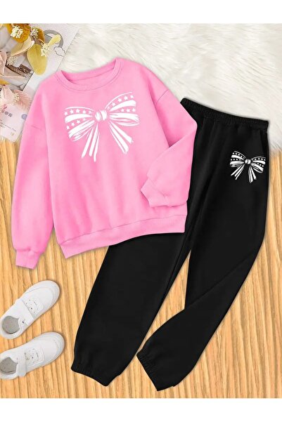 buendiakids Sada teplákových kalhot pro dívky/chlapce se stuhou a hvězdami