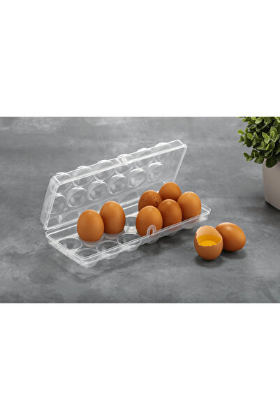 Se Yank Haus In-Cabinet Egg Storage Carrying Container Plastic 12 Egg Cups