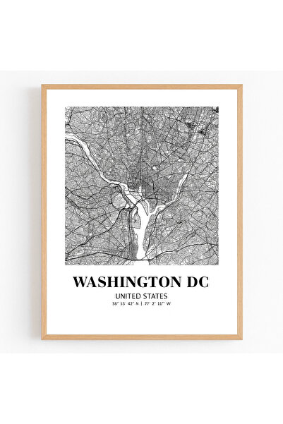KAYABEY HOME Washington Dc Modern Map Design Poster Painting