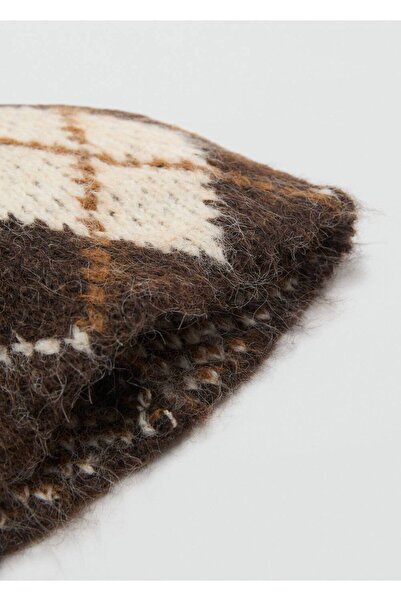 MANGO Woman Baklava desenli şapka