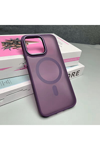 OSG İphone 14 Pro Uyumlu Magsafe Özellikli Buzlu Sararmaz Darbe Önleyici Prem...