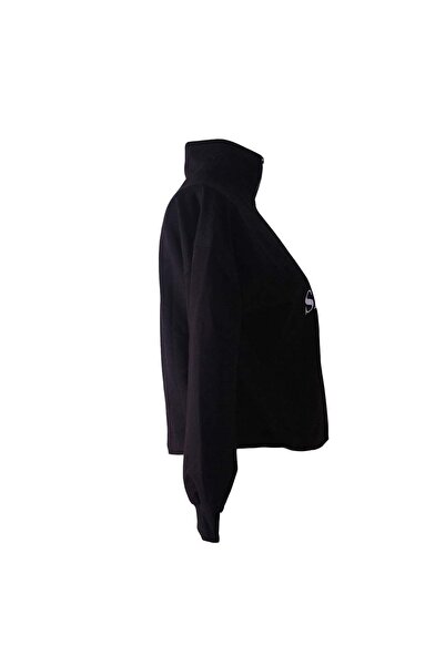 trender Avata Clup Yarım Fermuarlı 2 İp Siyah Kadın Sweatshirt 26KDT1000004
