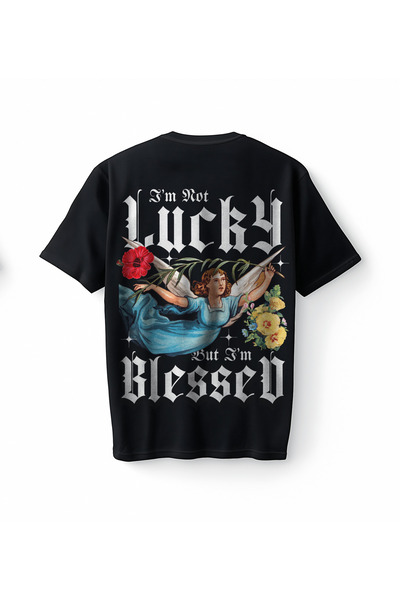 Bumeta Nu sunt norocos, dar sunt binecuvântat Tricou oversize unisex