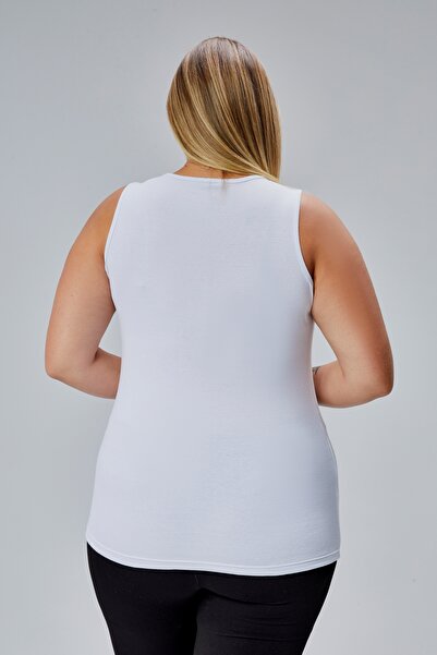 BANEGA Αθλητική καθημερινή λευκή μπλούζα με τετράγωνο γιακά, 100% βαμβακερή χτενισμένη βαμβακερή μπλούζα, χωρίς μανίκια, με χοντρά λουράκια