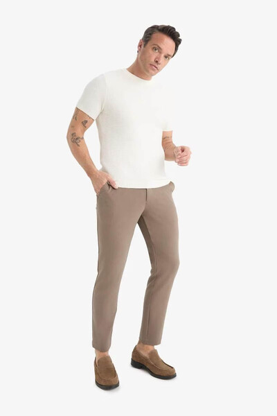 DeFacto Tailored Fit Brown Men's Trousers C7508Ax/Bn571