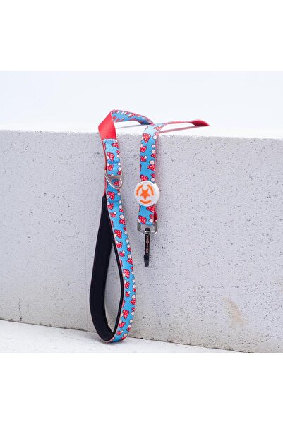 Pawstar Mushroom Leash Mushroom Patterned Cat and Dog Walking & Traveling Strap Dog Extension Collar