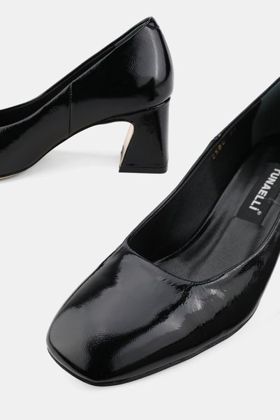 TUNAELLİ PANTOFI CLASICI DE DAMA, NEGRE, PENTRU PIELE NATURALA, PIELE NATURALA, NUMERE 35-41, TOC MEDIU
