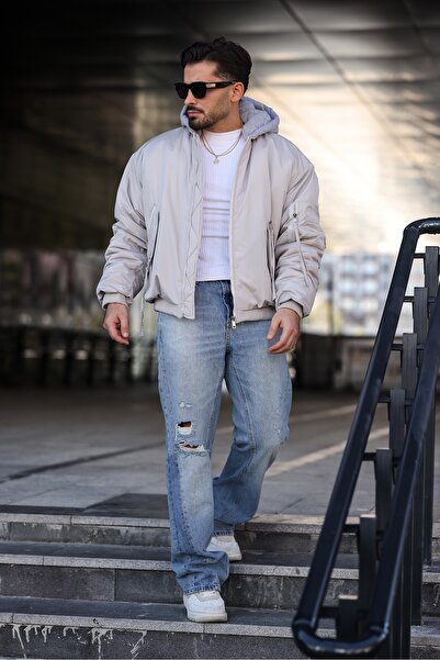 RHONES معطف بومبر رجالي بقلنسوة