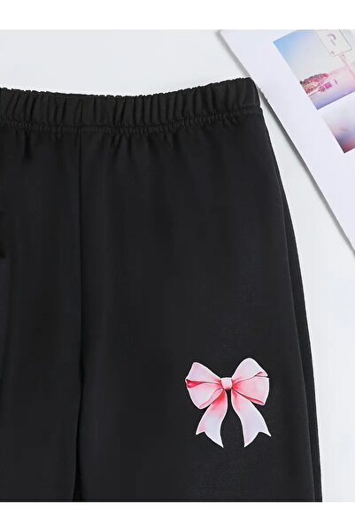 buendiakids Kız/Erkek Çocuk Just A Girl Kurdele Kapşonlu Eşofman Altı Takım