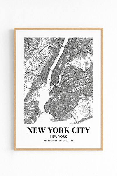 KAYABEY HOME New York City Modern Map Design Painting