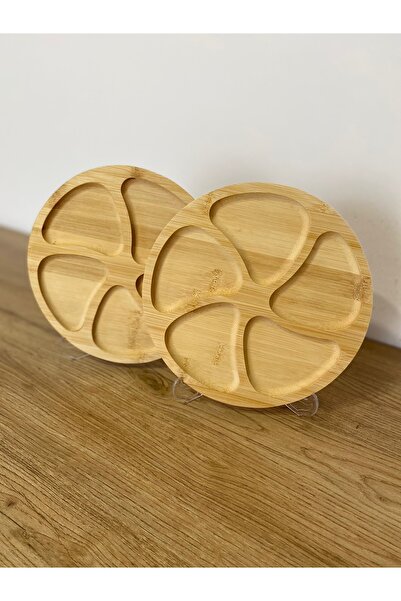 ARİN MODA Bambu Çok Amaçlı Sunumluk Çerezlik 2 Adet