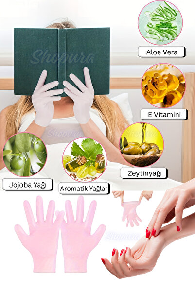 Shopura Yoğun El Bakım Kremi Ve Aroma Terapi Yağı İçin Silikon El Bakım Eldiveni