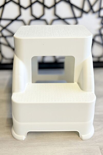 Funny Life Büyük Boy 2 Basamaklı Tabure Çok Amaçlı Ekonomik Merdiven Beyaz