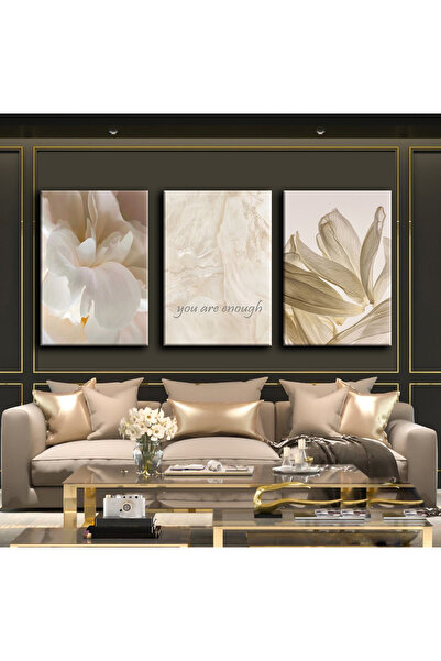 Harikabirev TABLO STILAT CU FLORI CREAMOASE | TABLO PE Pânză FĂRĂ CADRU 3L VEZI CZSDKYKNVS