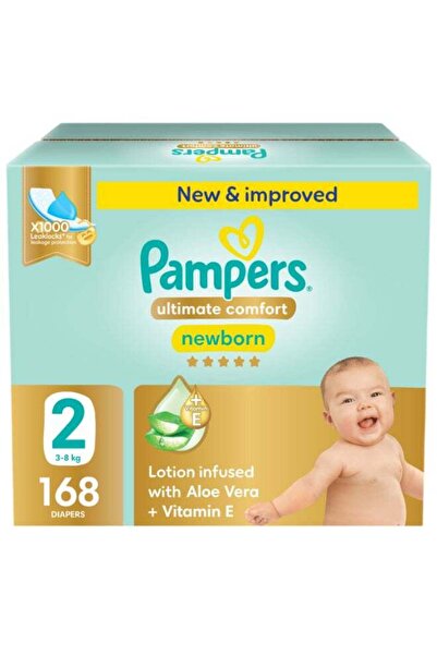 Pampers Premium Care Taped Diapers Size 2 Mega Box 168 Count