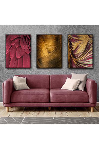 Harika bir ev TABLOR DE PENEȚE ABSTRACTE ROZ-AUR 02 | TABLO PE Pânză FĂRĂ CAD...