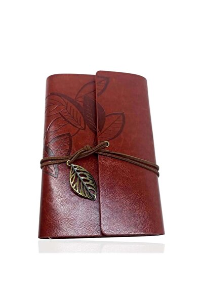 CASABA دفتر ملاحظات جلدي بتصميم ريترو كبير الحجم باللون البني