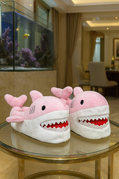 Pufyzoo Παπούτσια εσωτερικού χώρου Unisex με φιγούρα καρχαρία, μπότες για το σπίτι, παντόφλες